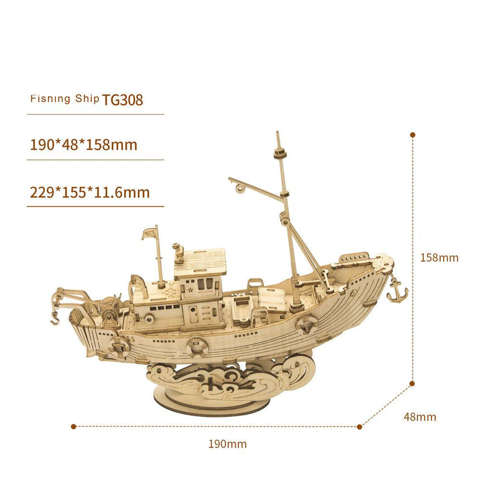 Robotime Boat & Ship Model 3D Wooden Puzzle Assembly Kit