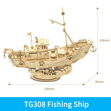 Robotime Boat & Ship Model 3D Wooden Puzzle Assembly Kit