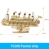 Robotime Boat & Ship Model 3D Wooden Puzzle Assembly Kit