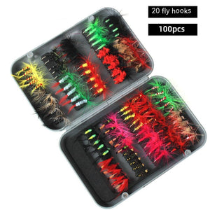 Fishing Gear 100 Fly Bait Set