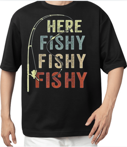 T-shirt Here Fishing