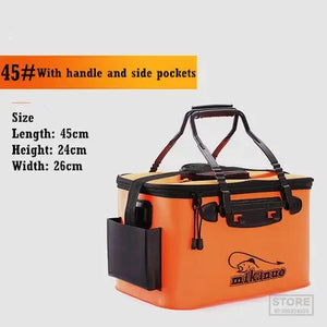 b_Foldable Waterproof Fishing Bucket-Live Fish Container