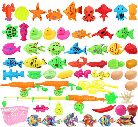 Puzzle Baby Children Fishing Toys Pool Set Magnetic