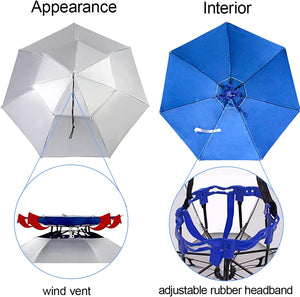Double Layer Folding Compact Umbrella Hat